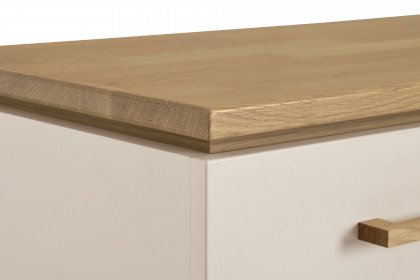 Stiene von Paidi - Highboard ca. 123 cm hoch cashmere-beige - Eiche massiv