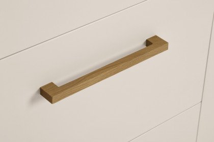 Stiene von Paidi - Highboard ca. 123 cm hoch cashmere-beige - Eiche massiv