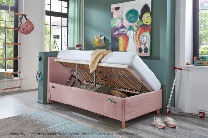 Cool von Meise Möbel - Polsterbett 90 rose