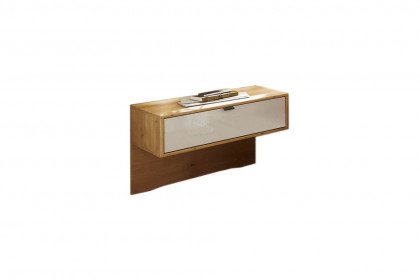 Quito von Wiemann - Schlafzimmer-Set Bianco-Eiche - Glas champagner