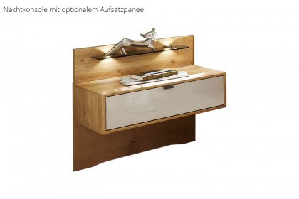 Quito von Wiemann - Schlafzimmer-Set Bianco-Eiche - Glas champagner