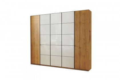 Quito von Wiemann - Schlafzimmer-Set Bianco-Eiche - Glas champagner