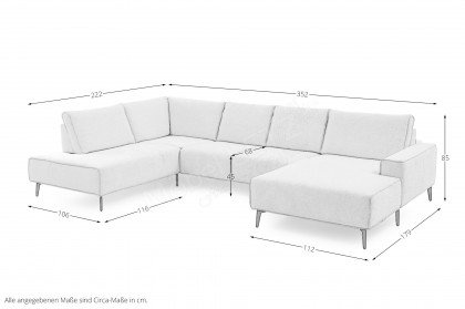 MP-IN24045 von Megapol - Wohnlandschaft Variante links natur