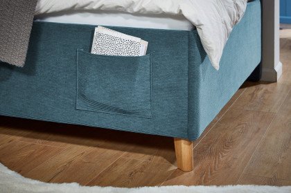 Cool von Meise Möbel - Polsterbett 120 mit Rückwand in Ocean