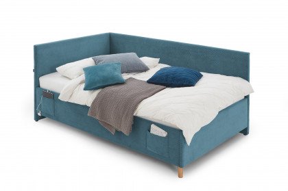 Cool von Meise Möbel - Polsterbett 120 mit Rückwand in Ocean