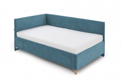 Cool von Meise Möbel - Polsterbett 120 mit Rückwand in Ocean