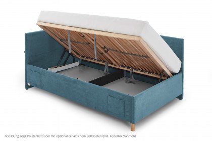 Cool von Meise Möbel - Polsterbett 120 mit Rückwand in Ocean
