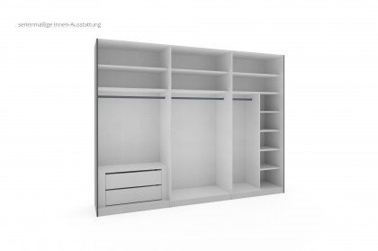 Includo von Staud - Schwebetürenschrank vulkangrau mit Spiegeltür