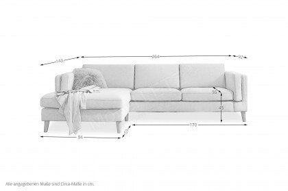 Nordic von Vilmers - Ecksofa Ausführung links rainy day