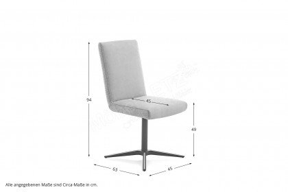 KOINOR 1294 - Stuhl mit Metalldrehkreuz