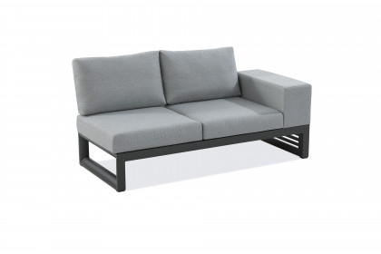 Malta-LE25 von Niehoff Garden - Ecksofa Aluminium in Mela/ hellgrau