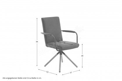 KOINOR 1294 - Armlehnenstuhl schokobraun