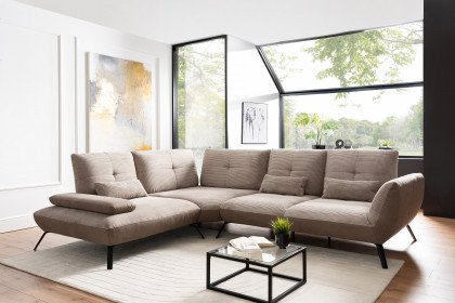 Dover von Poco - Eckcouch links taupe