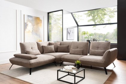 Dover von Poco - Eckcouch links taupe