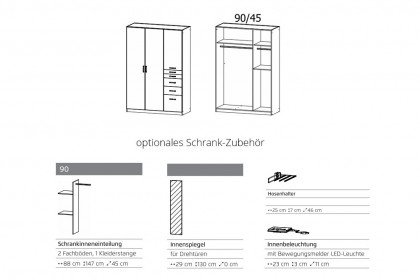Allrounder von Rauch Blue - Kombi-Kleiderschrank Hochglanz weiß