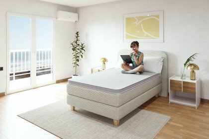 Systembett von Abrilux - Boxspringbett Paris 120 cream