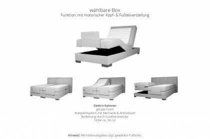 Systembett von Abrilux - Boxspringbett Paris 120 cream