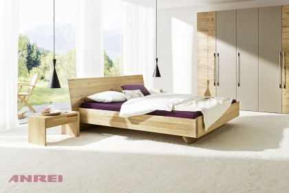 Tesso von ANREI - Doppelbett TES 193 Asteiche weiß geölt