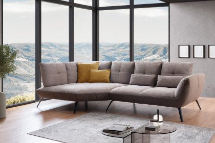 Dover von Poco - Polstersofa links taupe