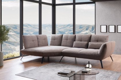 Dover von Poco - Polstersofa links taupe