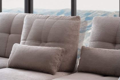 Dover von Poco - Polstersofa links taupe
