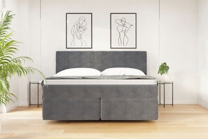 Systembett von Abrilux - Boxspringbett Arosa dunkelgrau