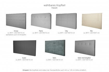 Systembett von Abrilux - Boxspringbett Arosa dunkelgrau