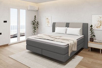 Systembett von Abrilux - Boxspringbett Marion dunkelgrau