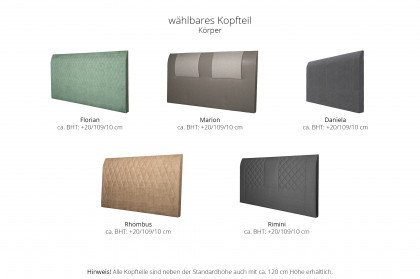Systembett von Abrilux - Boxspringbett Marion dunkelgrau
