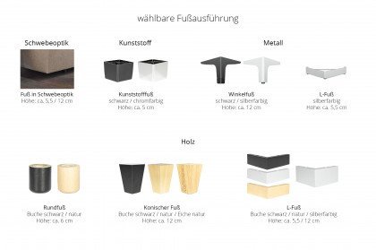 Systembett von Abrilux - Boxspringbett Marion dunkelgrau
