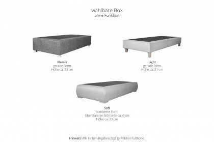 Systembett von Abrilux - Boxspringbett Marion dunkelgrau