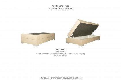 Systembett von Abrilux - Boxspringbett Marion dunkelgrau