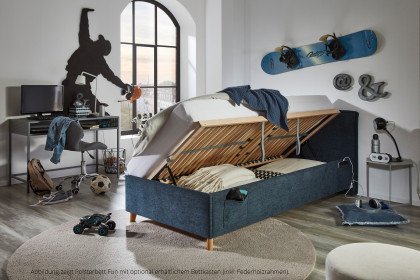 Fun von Meise Möbel - Polsterbett 90 dunkelblau