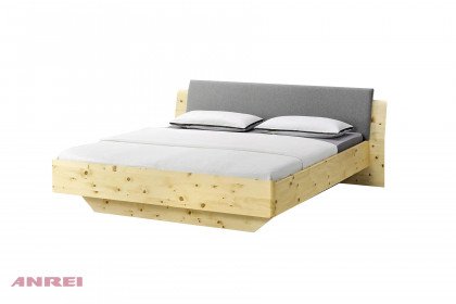 Tesso von ANREI - Bett TES 190 Zirbe natur geölt - Kopfteil gepolstert