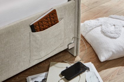 Fun von Meise Möbel - Polsterbett 120 mit Rückwand in Beige