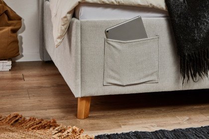 Fun von Meise Möbel - Polsterbett 120 mit Rückwand in Beige