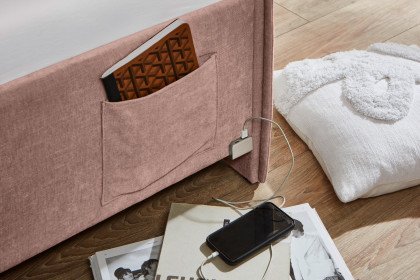 Fun von Meise Möbel - Polsterbett 120 mit Rückwand in Rose