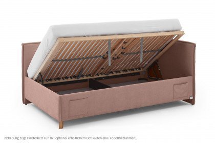 Fun von Meise Möbel - Polsterbett 120 mit Rückwand in Rose