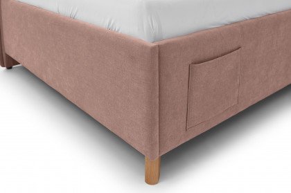 Fun von Meise Möbel - Polsterbett 120 mit Rückwand in Rose
