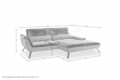Dover von Poco - Sofaecke rechts mustard