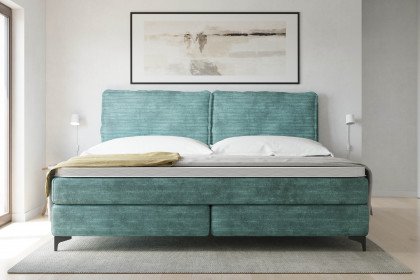 Systembett von Abrilux - Boxspring-Familienbett Relax petrol