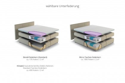 Systembett von Abrilux - Boxspring-Familienbett Relax petrol