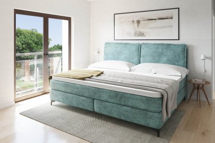 Systembett von Abrilux - Boxspring-Familienbett Relax petrol