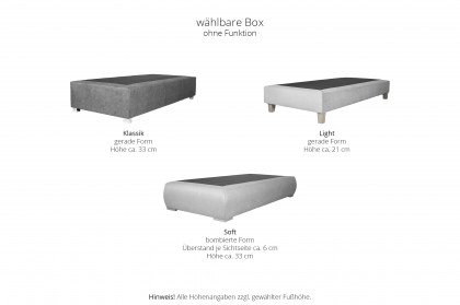 Systembett von Abrilux - Boxspring-Familienbett Relax petrol