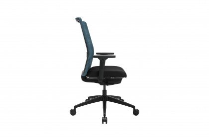 Airwork von Topstar - Drehstuhl mit blauem Rückenbezug