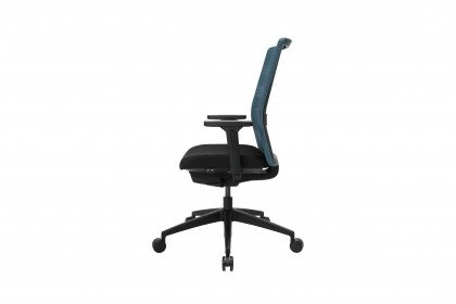 Airwork von Topstar - Drehstuhl mit blauem Rückenbezug