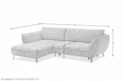 Samoa von Exxpo - Ecksofa links hellbraun
