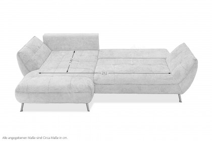 Samoa von Exxpo - Ecksofa links hellbraun