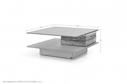 Jana von Musterring - Couchtisch 710031 Lack graphit/ Eiche