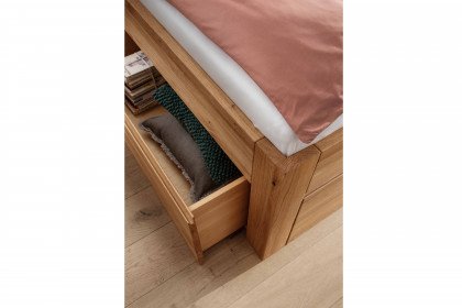 Cleveland 55 von Nature Living - Schubkastenbett 160x200 mit Polsterkopfteil